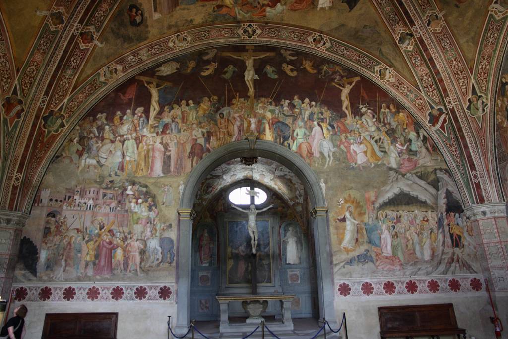 IMG_7475.JPG - In der "Spanischen Kapelle" befindet sich das größte Wandgemälde des späten 14. Jahrhunderts von Andrea da Firenze. Es stellt den Kampf der Dominikaner gegen die Ketzerei dar.